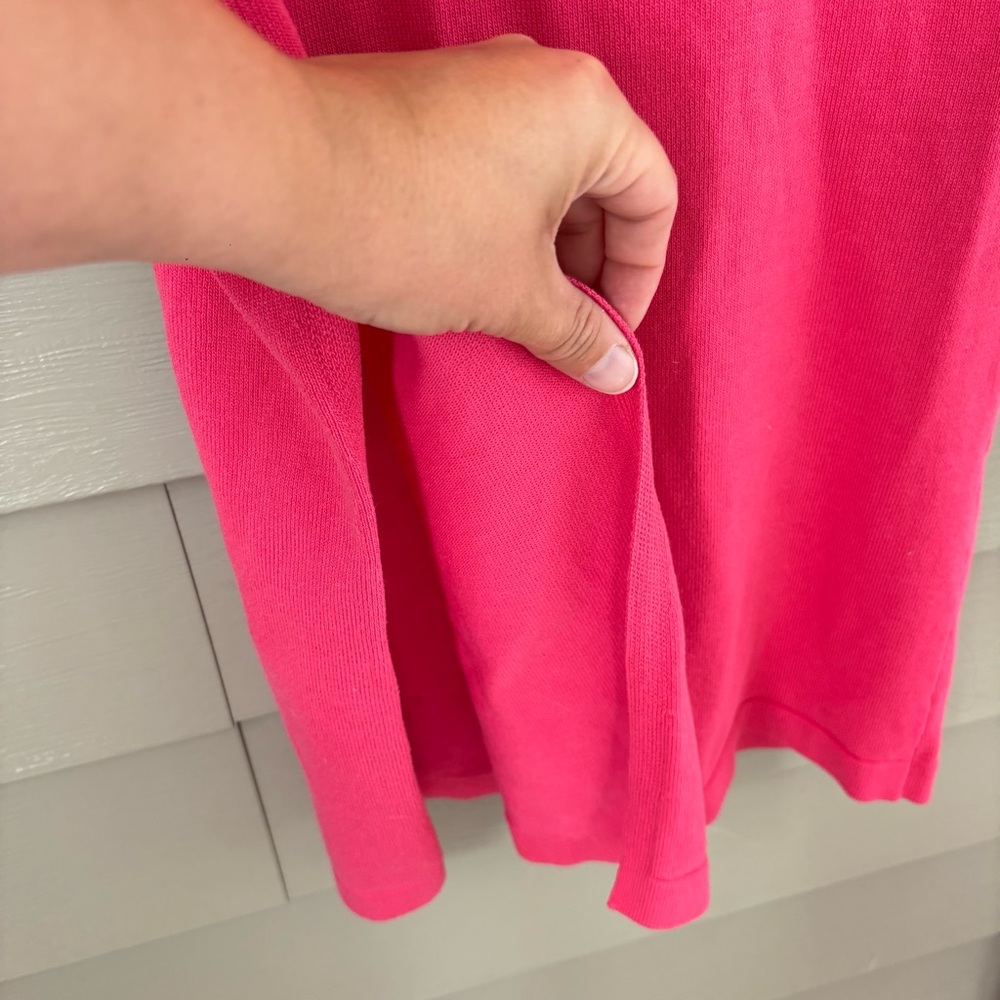 Lulu's Loving It Hot Pink Knit Cutout Midi Dress - Picture 5 of 7